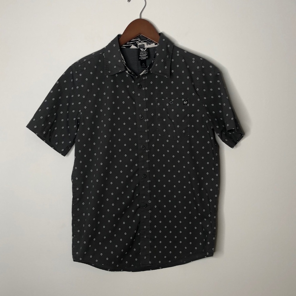 SHAUN WHITE | Gray With White Detail Button Down